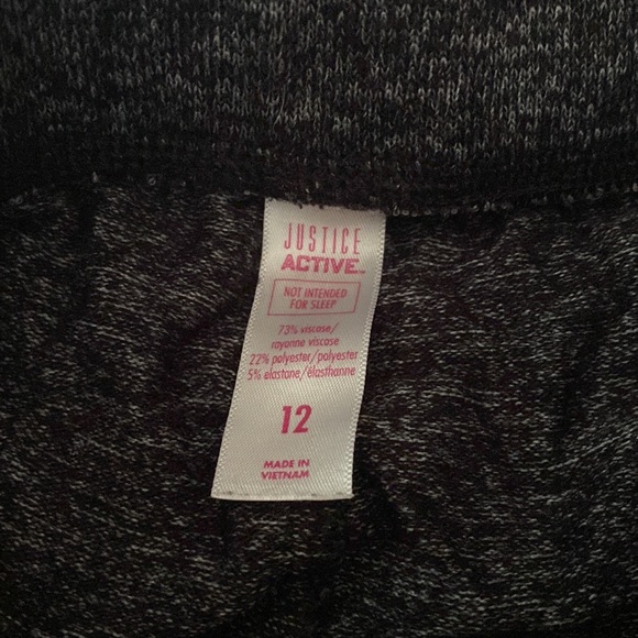 justice shorts. Size-kids medium/12. Color/dark Grey - Picture 3 of 3